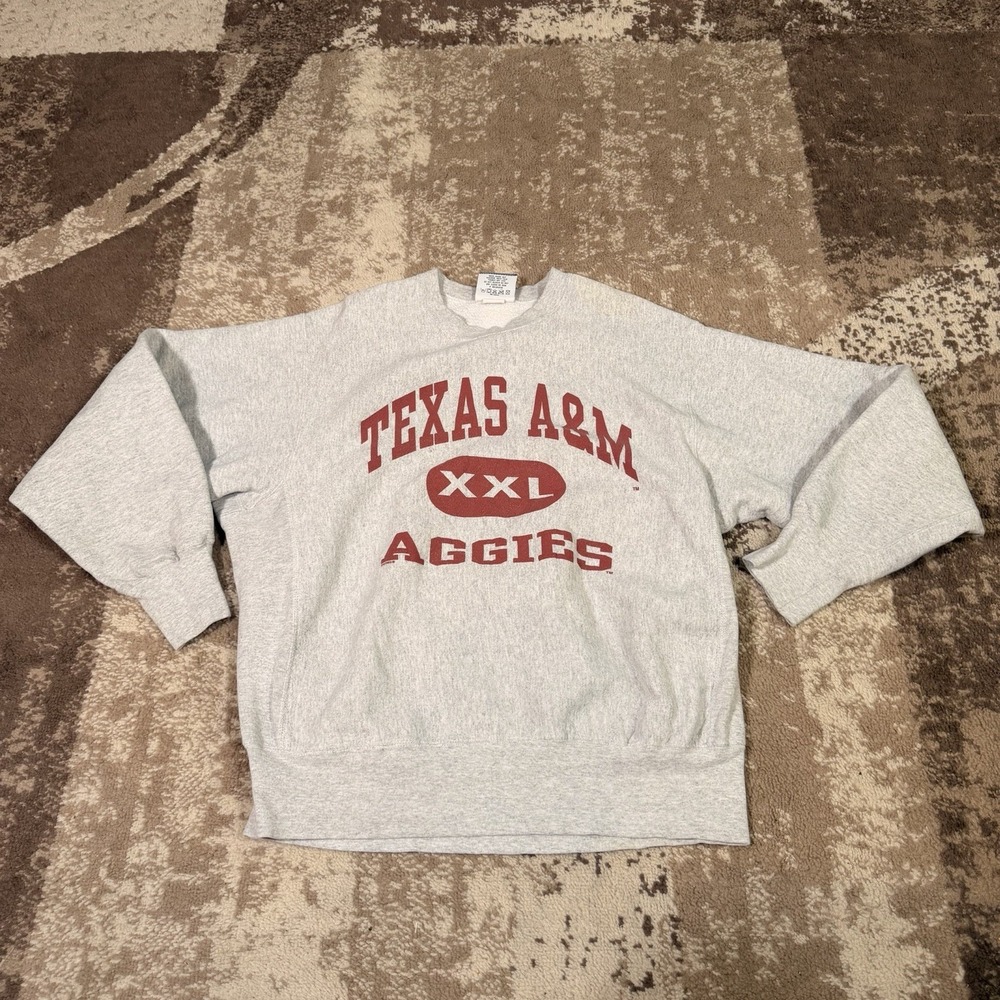 Vintage 90s Lee Sports Sweatshirt A&M Crewneck Adult‎ Large Aggies College